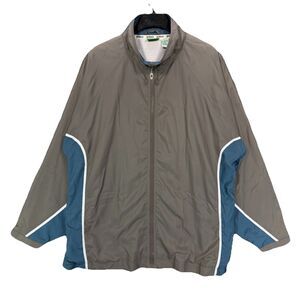 VTG Prince Tennis Jacket Mens XL Grey Blue Track Windbreaker Full Zip 2003 Y2K